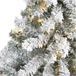 Nearly Natural 4ft Flocked Rock Springs Spruce Christmas Tree w/ 100 Clear LED