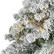 Nearly Natural 5ft Flocked Rock Springs Spruce Christmas Tree w/ 150 Clear LED