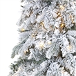 Nearly Natural 8ft Flocked Vermont Mixed Pine Christmas Tree w/ 600 LED