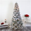 Nearly Natural 8ft Flocked Vermont Mixed Pine Christmas Tree w/ 600 LED