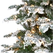 Nearly Natural 8ft Flocked North Carolina Fir Christmas Tree w/ 650 White Lights