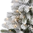 Nearly Natural 5ft Flocked South Carolina Spruce Christmas Tree w/ 300 Lights