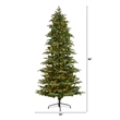 Nearly Natural 8ft South Carolina Fir Christmas Tree w/ 650 Clear LED Lights