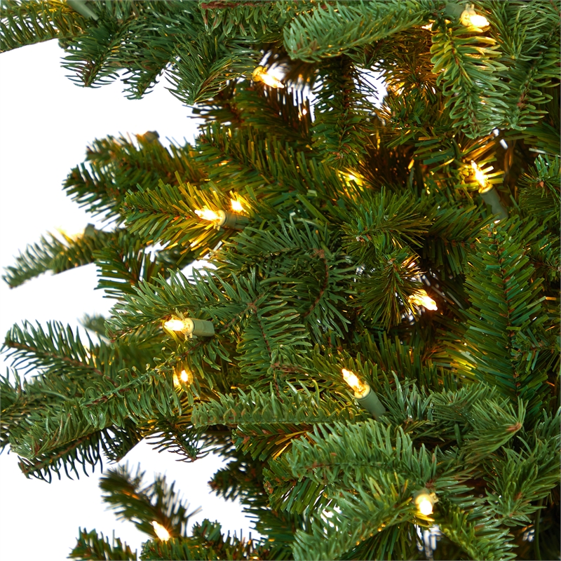 Nearly Natural 8ft South Carolina Fir Christmas Tree w/ 650 Clear LED Lights