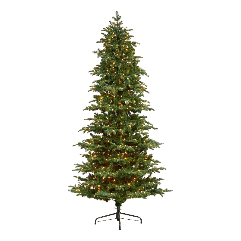 Nearly Natural 8ft South Carolina Fir Christmas Tree w/ 650 Clear LED Lights