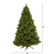 Nearly Natural 7.5ft North Carolina Mixed Pine Christmas Tree w/470 LED