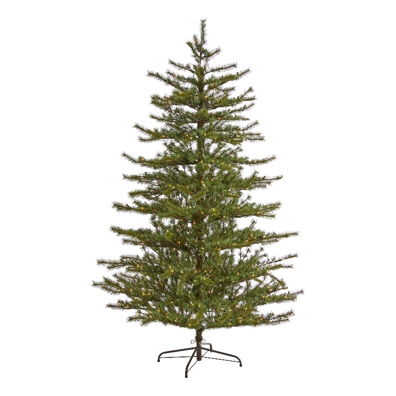 Nearly Natural 7ft Vancouver Mountain Pine Christmas Tree w/ 450 Clear Lights