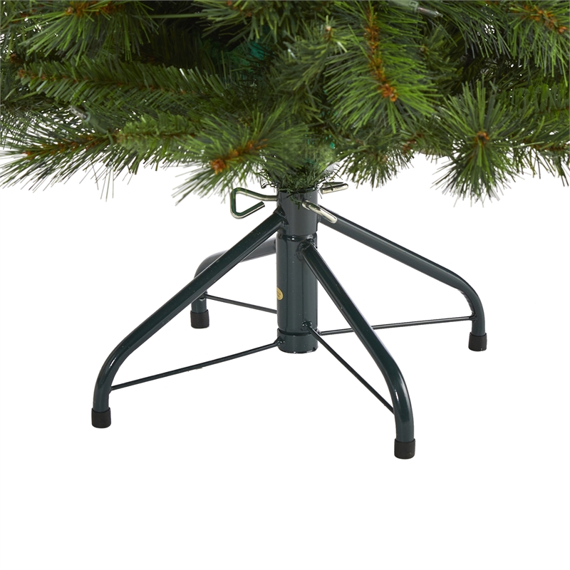 Nearly Natural 4ft West Virginia Mountain Pine Christmas Tree w/100 Clear Light