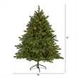 Nearly Natural 6ft Wyoming Mixed Pine Christmas Tree w/ 450 Clear Lights