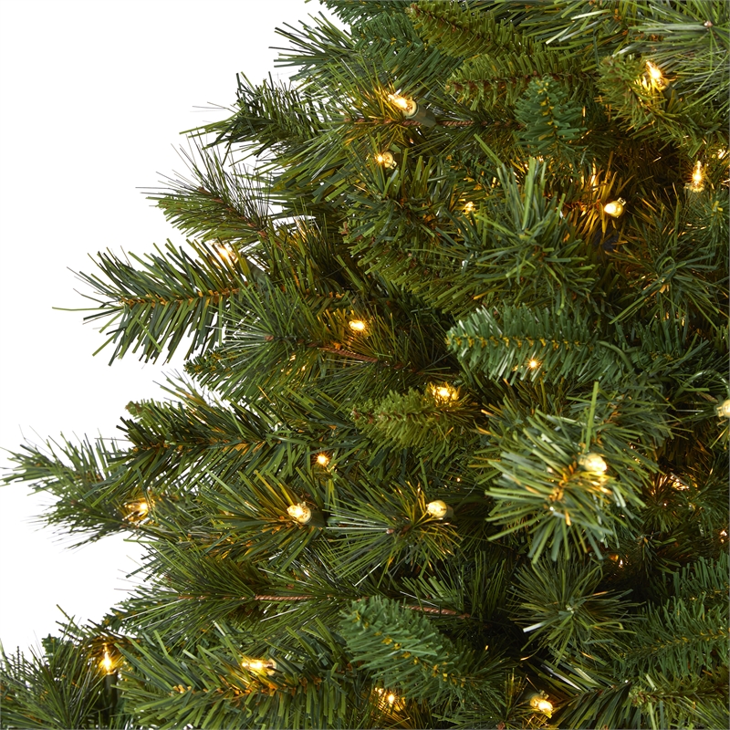 Nearly Natural 6ft Wyoming Mixed Pine Christmas Tree w/ 450 Clear Lights