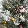 Nearly Natural 2ft Flocked Christmas Tree w/ 30 Clear Lights