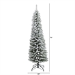 Nearly Natural 6ft Flocked Pencil Artificial Christmas Tree