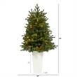 Nearly Natural 3.5ft Yukon Mountain Fir Christmas Tree w/ 50 Clear Lights