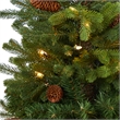 Nearly Natural 3.5ft Yukon Mountain Fir Christmas Tree w/ 50 Clear Lights
