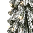 Nearly Natural 3ft Flocked Grand Alpine Christmas Tree w/50 Clear LED in White
