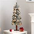 Nearly Natural 3ft Flocked Grand Alpine Christmas Tree w/50 Clear LED in White