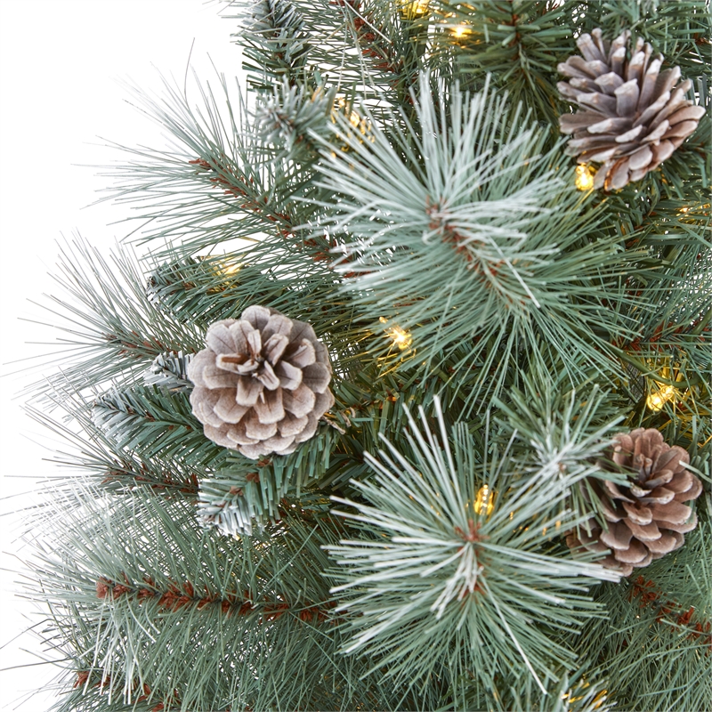 Nearly Natural 4ft Frosted Tip British Columbia Mountain Pine Christmas Tree