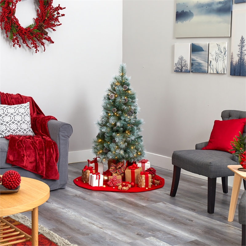 Nearly Natural 4ft Frosted Tip British Columbia Mountain Pine Christmas Tree