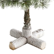 Nearly Natural 3ft Flocked Christmas Tree Topiary w/ 50 Warm White LED