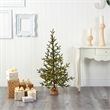 Nearly Natural 4ft Fraser Fir Natural Look Christmas Tree w/ 100 Clear LED