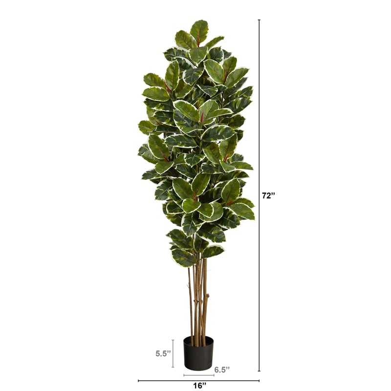 Nearly Natural 6ft Oak Artificial Tree UV Resistant (Indoor/Outdoor) in Green