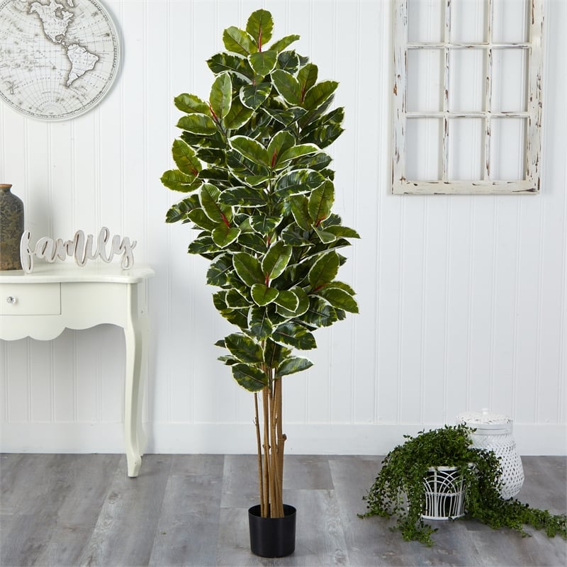 Nearly Natural 6ft Oak Artificial Tree UV Resistant (Indoor/Outdoor) in Green