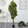 Nearly Natural 6ft Oak Artificial Tree UV Resistant (Indoor/Outdoor) in Green