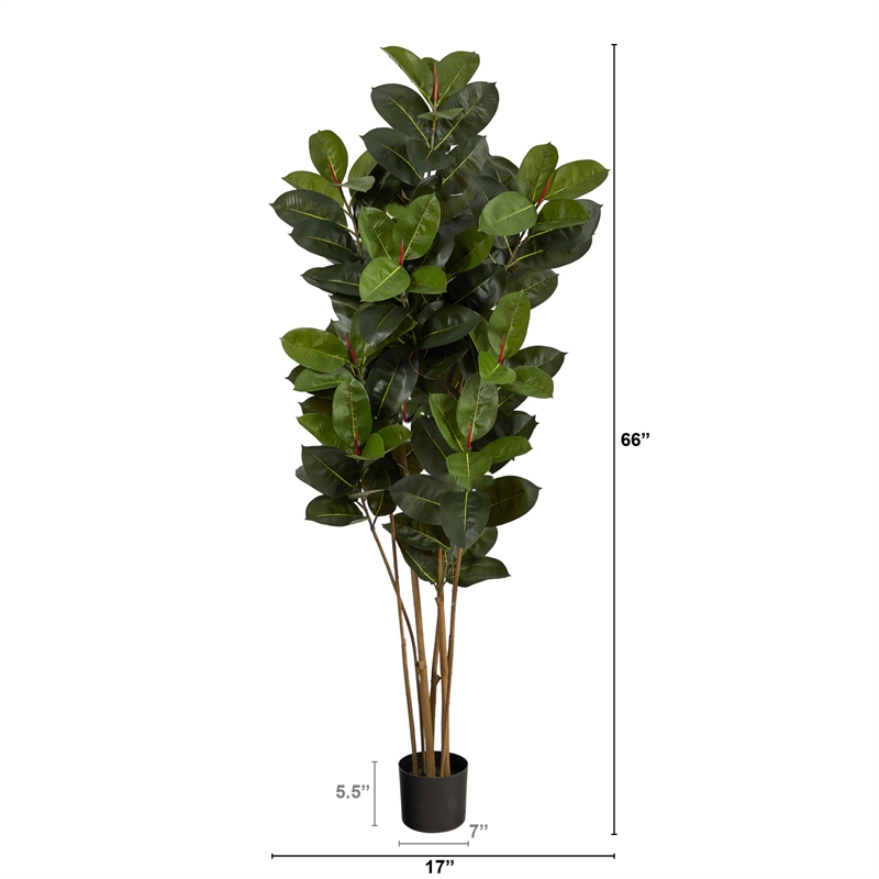 Nearly Natural 5.5ft Oak Artificial Tree UV Resistant (Indoor/Outdoor) in Green