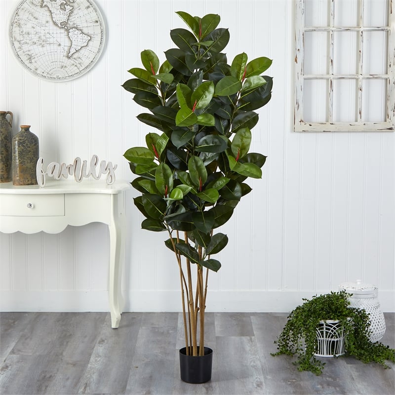 Nearly Natural 5.5ft Oak Artificial Tree UV Resistant (Indoor/Outdoor) in Green