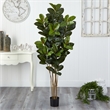 Nearly Natural 5.5ft Oak Artificial Tree UV Resistant (Indoor/Outdoor) in Green