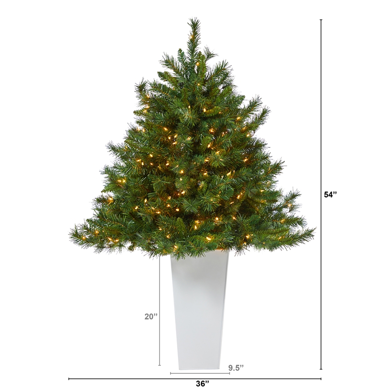 Nearly Natural 4.5ft Wyoming Mixed Pine Christmas Tree w/ 250 Clear Lights