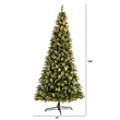 Nearly Natural 10ft Frosted Swiss Pine Christmas Tree w/ 850 Clear LED Lights