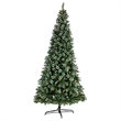 Nearly Natural 10ft Frosted Swiss Pine Christmas Tree w/ 850 Clear LED Lights