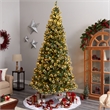 Nearly Natural 10ft Frosted Swiss Pine Christmas Tree w/ 850 Clear LED Lights
