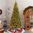 Nearly Natural 10ft Wisconsin Slim Snow Tip Pine Christmas Tree w/1050 Clear LED