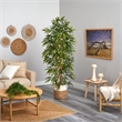 Nearly Natural 6ft Artificial Bamboo Tree with Handmade Jute & Cotton Basket