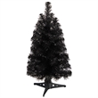 Nearly Natural 2ft Black Christmas Tree w/ 35 LED Lights 72 Bendable Branches