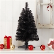 Nearly Natural 2ft Black Christmas Tree w/ 35 LED Lights 72 Bendable Branches