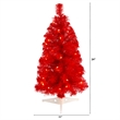 Nearly Natural 2ft Red Artificial Christmas Tree with 35 LED Lights