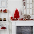Nearly Natural 2ft Red Artificial Christmas Tree with 35 LED Lights