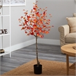 Nearly Natural 4ft Fall Birch Artificial Autumn Tree in Orange