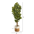 Nearly Natural 6ft Oak Tree in Handmade Jute & Cotton Planter UV Resistant