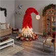 Nearly Natural 9ft Holiday Red Santa Hat Christmas Tree w/ 600 LED Multi-Color