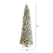 Nearly Natural 10ft Slim Flocked Montreal Fir Christmas Tree w/800 WarmWhite LED