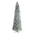 Nearly Natural 10ft Slim Flocked Montreal Fir Christmas Tree w/800 WarmWhite LED