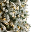 Nearly Natural 10ft Slim Flocked Montreal Fir Christmas Tree w/800 WarmWhite LED