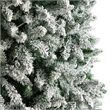 Nearly Natural 10ft Slim Flocked Montreal Fir Christmas Tree w/800 WarmWhite LED
