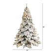 Nearly Natural 7ft Flocked Austria Fir Christmas Tree w/ 400 Warm White LED