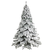 Nearly Natural 7ft Flocked Austria Fir Christmas Tree w/ 400 Warm White LED
