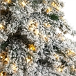 Nearly Natural 7ft Flocked Austria Fir Christmas Tree w/ 400 Warm White LED